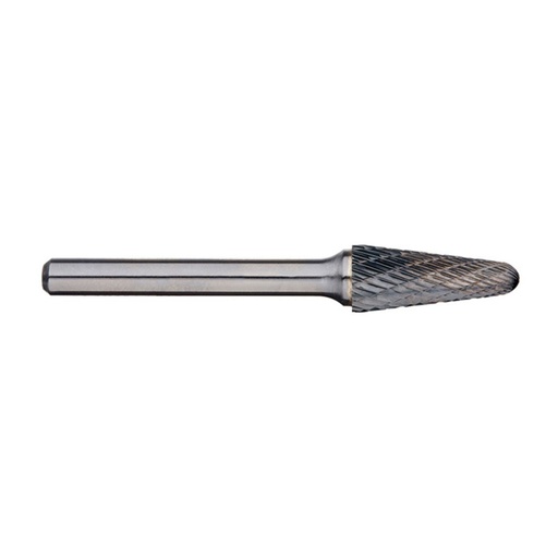 [170-SL-4L6] 1/2in Included Angle Carbide Burr, 1/4in shank dia - 6in Long