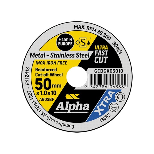 [170-GCDGX05010] XTRA Cutting Disc 50 x 1.0mm | Bulk