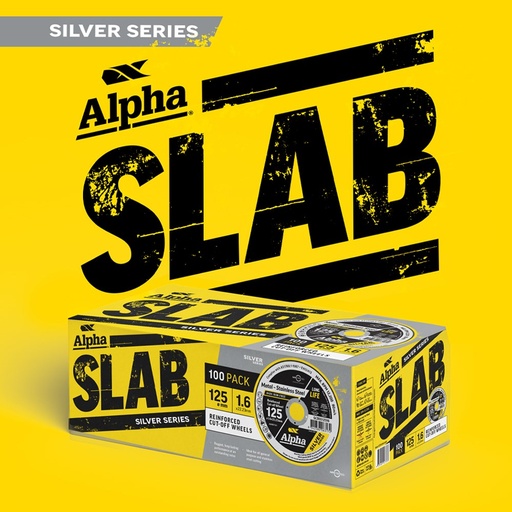 [170-GCDSS12516-100S] Alpha SLAB | Cutting Disc 125x1.6mm Silver Series x100 Pack