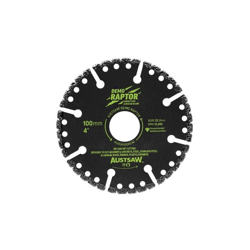[170-AUDIA100RESQ] 100mm (4in) | Demo Raptor Multi-Purpose Demolition Diamond Blade