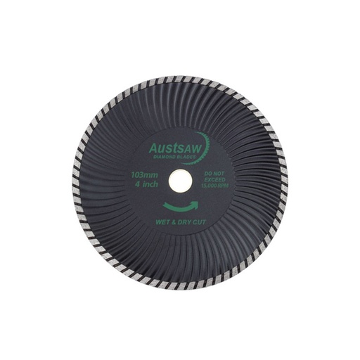 [170-AUDIA103T] Austsaw - 103mm (4in) Diamond Blade Super Turbo Wave - 16mm Bore - Super Turbo