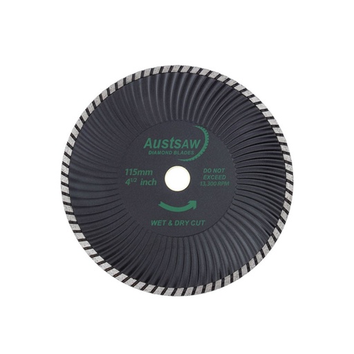 [170-AUDIA115T] Austsaw - 115mm (4.5in) Diamond Blade Super Turbo Wave - 22.2mm Bore - Super Turbo