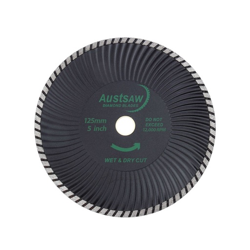 [170-AUDIA125T] Austsaw - 125mm (5in) Diamond Blade Super Turbo Wave - 22.2mm Bore - Super Turbo