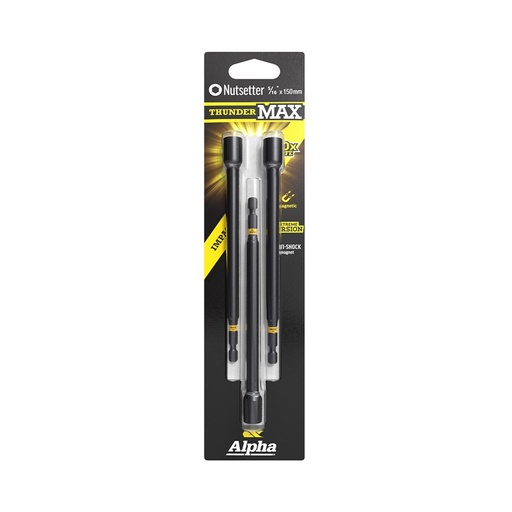 [170-CNS516150SM-3] ThunderMax 5/16in x 150mm Impact Magnetic Nutsetter Carded | 3 Pack