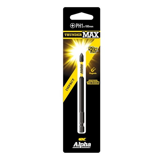 [170-CPH1100SM] ThunderMax PH1 x 100mm Impact Power Bit Carded