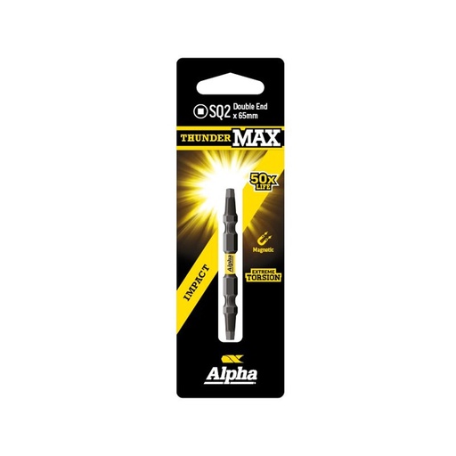 [170-CSQ265DSM] ThunderMax SQ2 x 65mm Impact Power Bit D/Ended Carded