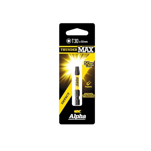 [170-CTX3050SM] ThunderMax TX30 x 50mm Impact Power Bit Carded