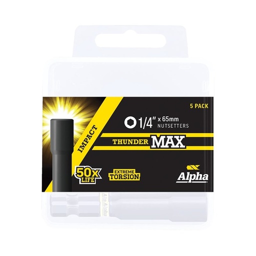 [170-NS1465SMH] ThunderMax 1/4 Inch x 65mm Impact Magnetic Nutsetter Handipack (x5)