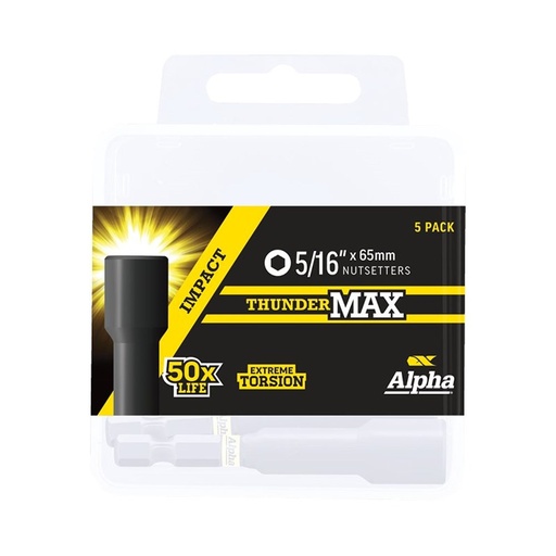 [170-NS51665SMH] ThunderMax 5/16in x 65mm Impact Magnetic Nutsetter Handipack (x5)