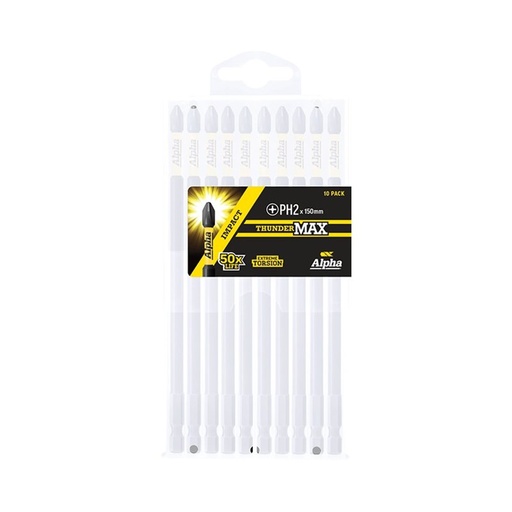 [170-PH2150SMH] ThunderMax PH2 x 150mm Impact Power Bit Handipack (x10)