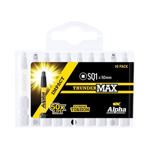 [170-SQ150SMH] ThunderMax SQ1 x 50mm Impact Power Bit Handipack (x10)