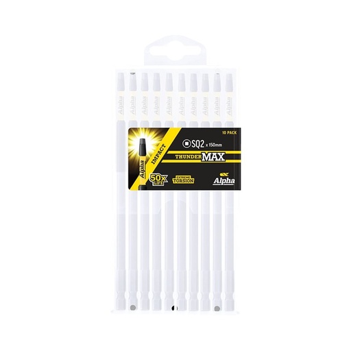 [170-SQ2150SMH] ThunderMax SQ2 x 150mm Impact Power Bit Handipack (x10)