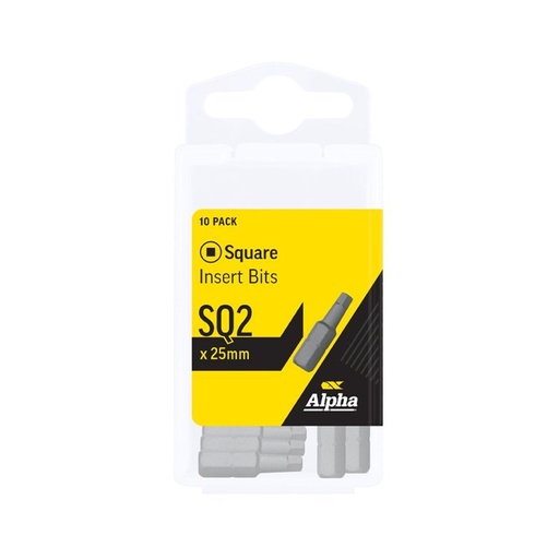 [170-SQ225SH] SQ2 x 25mm Insert Bits - Handipack (x10)