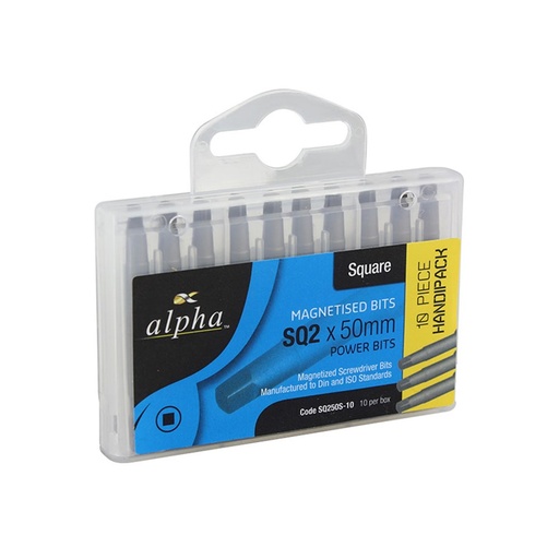 [170-SQ250SH] SQ2 x 50mm Power Bit - Handipack (x10)
