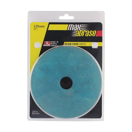 [170-CGRFZS12536] Resin Fibre Disc 125mm Z36 Grit Zirconia Carded (Pk 5)