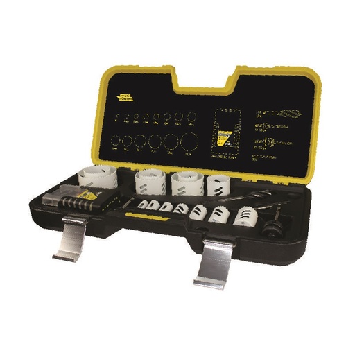 [170-HSKELW19] Electricians 19 Piece: Ultimate White Pointer Holesaw Kit