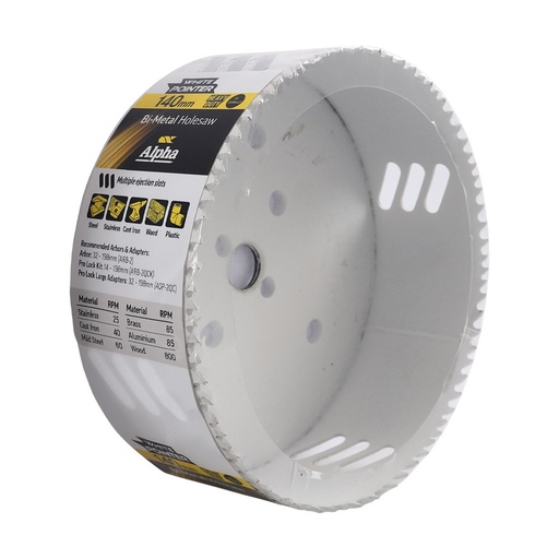 [170-HSV140B] 140mm Holesaw Bulk Wrapped