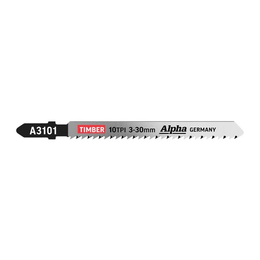 [170-A3101-5] Alpha Jigsaw Blade | 10 TPI | 100mm | CV (x5)