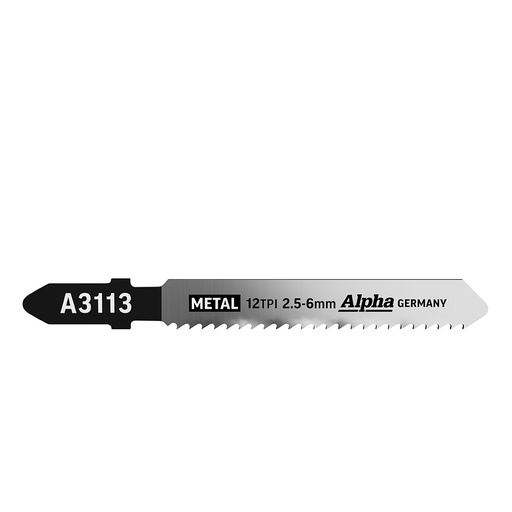 [170-A3113-5] Alpha Jigsaw Blade | 12 TPI | 75mm | HSS Wavy (x5)