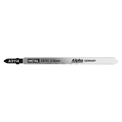 [170-A3114-5] Alpha Jigsaw Blade | 21 TPI | 132mm | HSS Extra Long (x5)