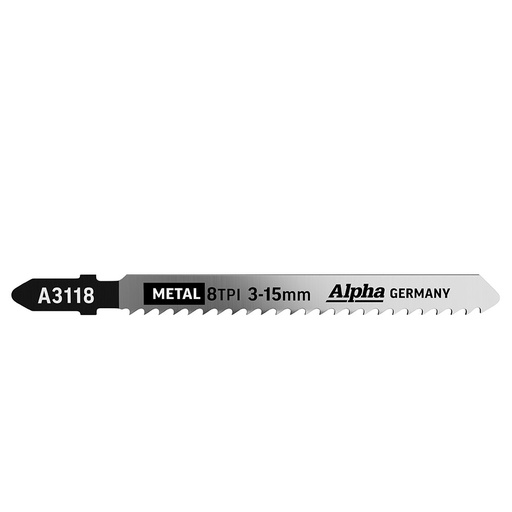 [170-A3118-5] Alpha Jigsaw Blade | 8 TPI | 100mm | HSS Milled (x5)