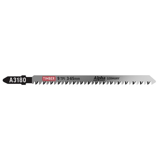 [170-A3180-5] Alpha Jigsaw Blade | 9 TPI | 115mm | CV Ground  (x5)