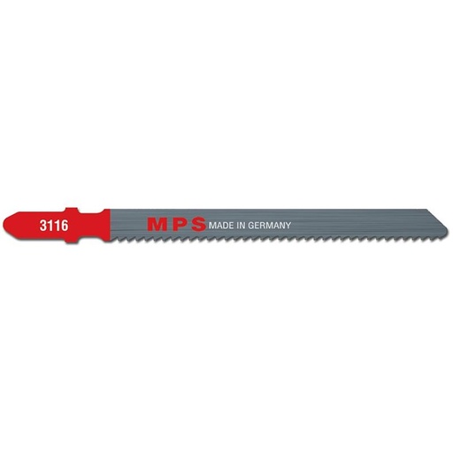 [170-J3116-5] MPS Jigsaw Blade HSS, 100mm, 12 tpi, Milled, Euro shank (x5)