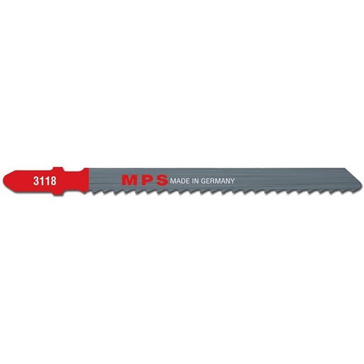 [170-J3118-5] MPS Jigsaw Blades HSS,100mm,8 tpi, milled, Euro shank (x5)