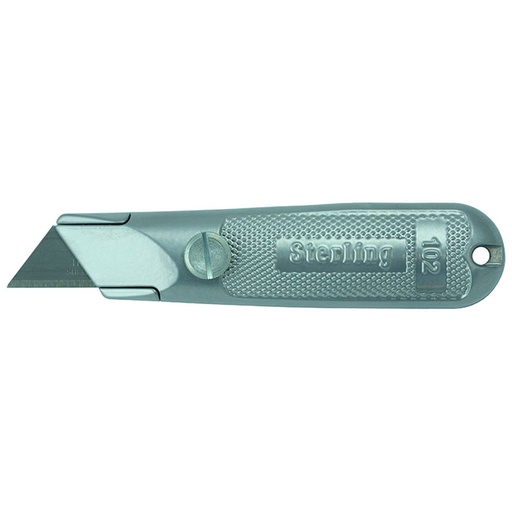 [170-102-1S] Ultra-Lap Silver Fixed Knife w/Thumlock - Carded
