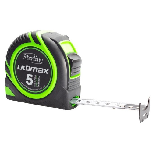[170-TMXE5019] Sterling Ultimax Tape Measure Easyread: 5m x 19mm Metric