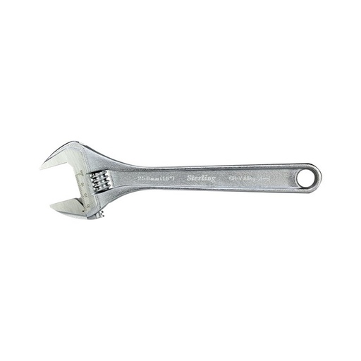 [170-AW-250R] Sterling Adjustable Wrench 250mm (10in) Chrome Carded