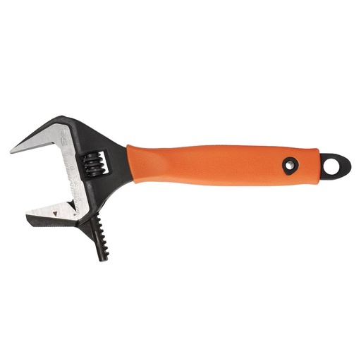 [170-AWP-200RJ] Wide Jaw Wrench Reversable 200mm (8'') Safety Nose with Orange Grip