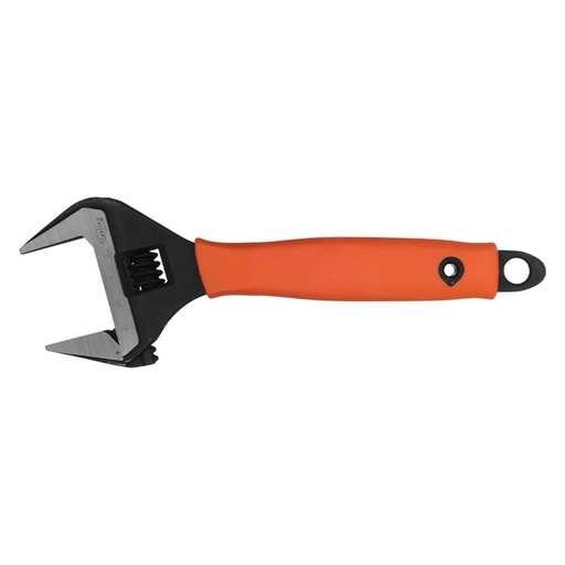 [170-AWP-200SR] Wide Jaw Wrench 200mm (8'') L/H Thread Safety Nose with Orange Grip Carded