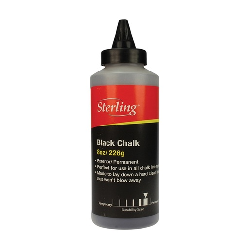 [170-CR-BLACK] Sterling Chalk Refill: Black 226g