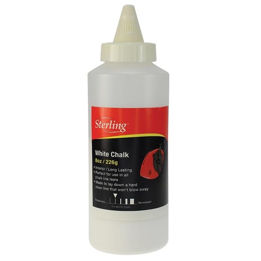 [170-CR-WHITE] Sterling Chalk Refill: White 226g