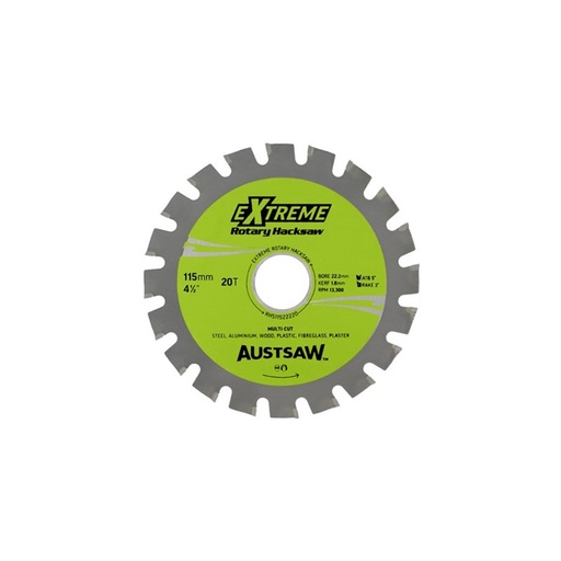 [170-RHS11522220] Austsaw - 115mm (4.5in) Rotary Hacksaw Blade - 22.2mm Bore - 20 Teeth