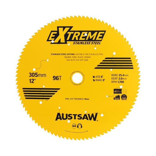 [170-SSBE30525496] Austsaw Extreme Stainless Steel Blade | 305mm x 25.4 x 96T