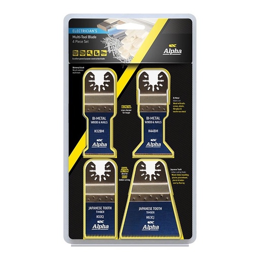 [170-AH4EMK] 4 Piece Electricians Multi-Tool Blade Set