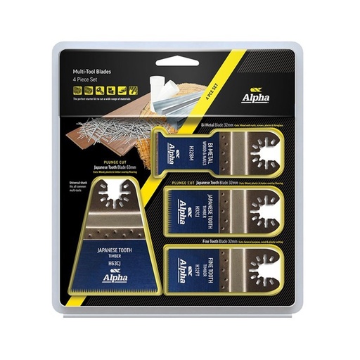 [170-AH4MAK] 4 Piece Multi-Tool Blade Set