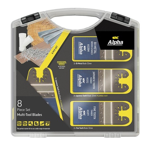 [170-AH8PRO] 8 Piece Multi-Tool Blade Set