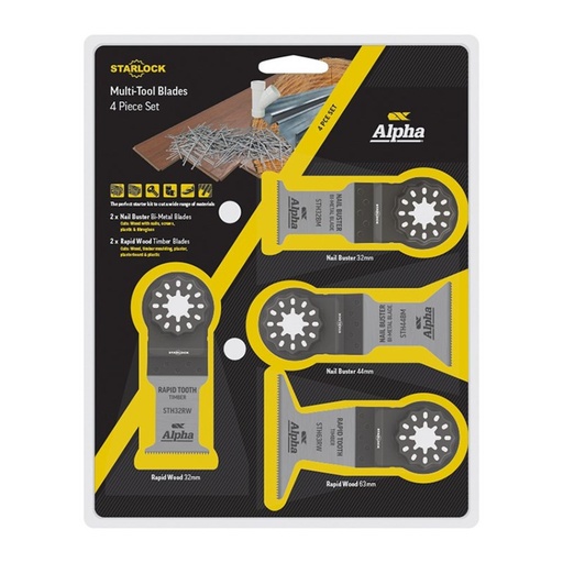 [170-STH4SL] Starlock 4 Piece Multi-Tool Blade Set
