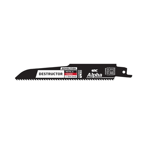 [170-RDDM1508-25] Destructor Demolition - Metal & Timber - Recip Blade, 8 TPI, 150mm - 25 Pack