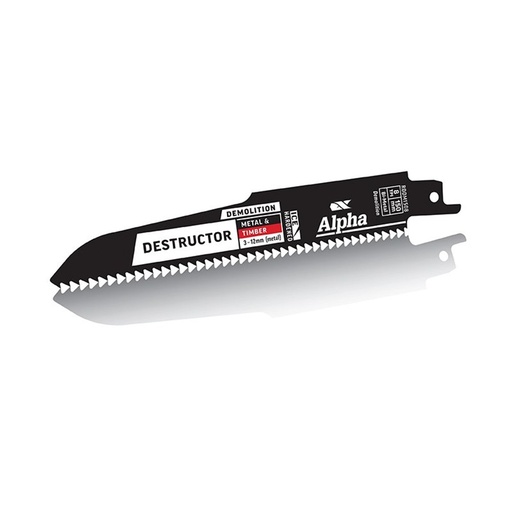 [170-RDDM1508-5] Destructor Demolition - Metal & Timber - Recip Blade, 8 TPI, 150mm - 5 Pack