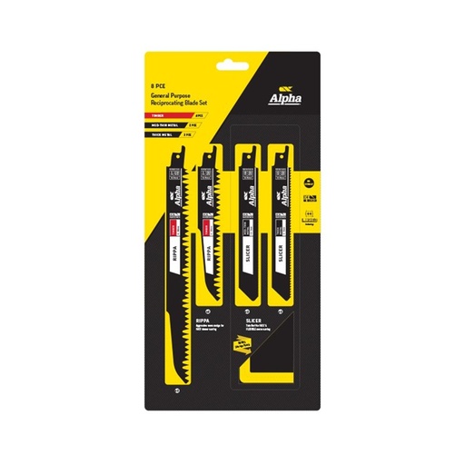 [170-RD-SET8] General Purpose 8 Piece Recip Blade Set incl Pouch