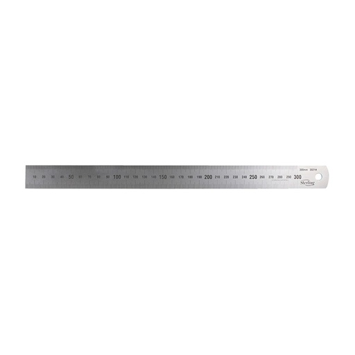 [170-3021H] 300mm/12in Matt Stainless Steel Rule Metric Imperial