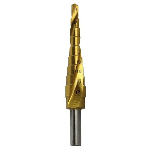 [170-9STSFM4-12S] Step Drill Spiral Flute 4-12mm