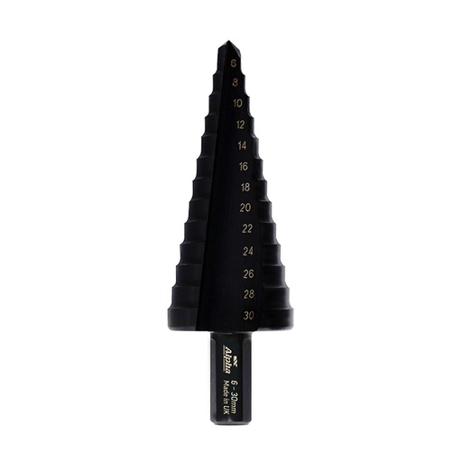 [170-C9STM6-30TM] ThunderMax Step Drill Straight Flute 6-30mm Metric Carded