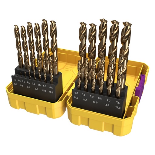 [170-SM25COTP] 25 Piece | Alpha Cobalt Metric Tuffbox Pro Drill Set