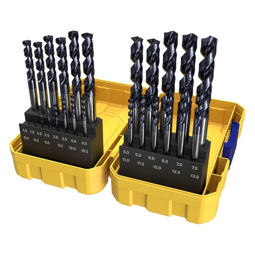 [170-SM25SPTP] 25 Piece | Alpha Stainless Plus Metric Tuffbox Pro Drill Set