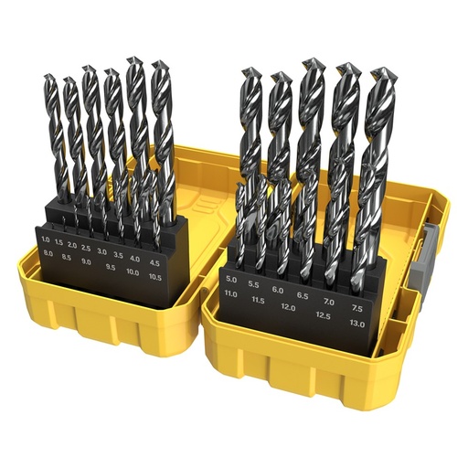 [170-SM25STP] 25 Piece | Alpha Silver Series Metric Tuffbox Pro Drill Set